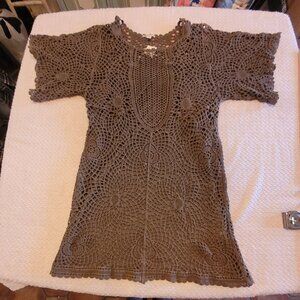 Cato Junior/Miss Lace Overlay Lined Maxi Dress Size Large Olive Green NWT